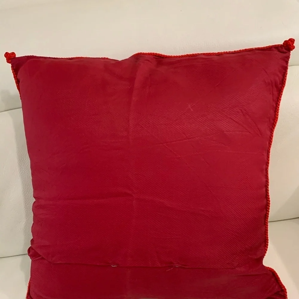 Elegant Red Decorative Pillow